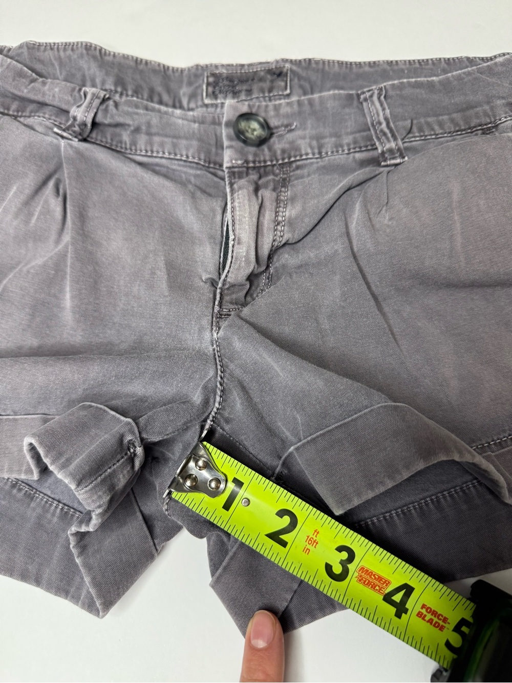 American Eagle Outfitters Y2K Gray Low Rise Cuffed Shorts Women’s Size 0 2011 - Picture 4 of 8